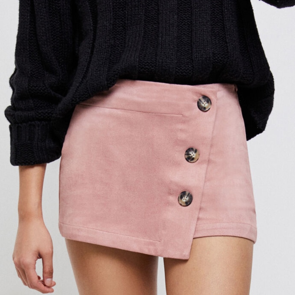 LA Hearts Faux Suede Skort